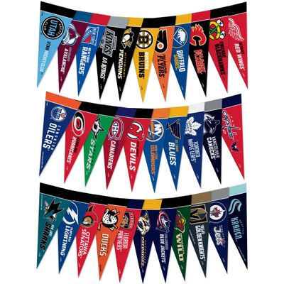 Rico Industries NHL Hockey 4" x 9" Felt Mini Pennant League Set (Includes ALL Teams)