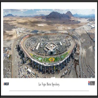 Las Vegas Motor Speedway - 40.25x13.75-inch Standard Framed Print by Blakeway Panoramas