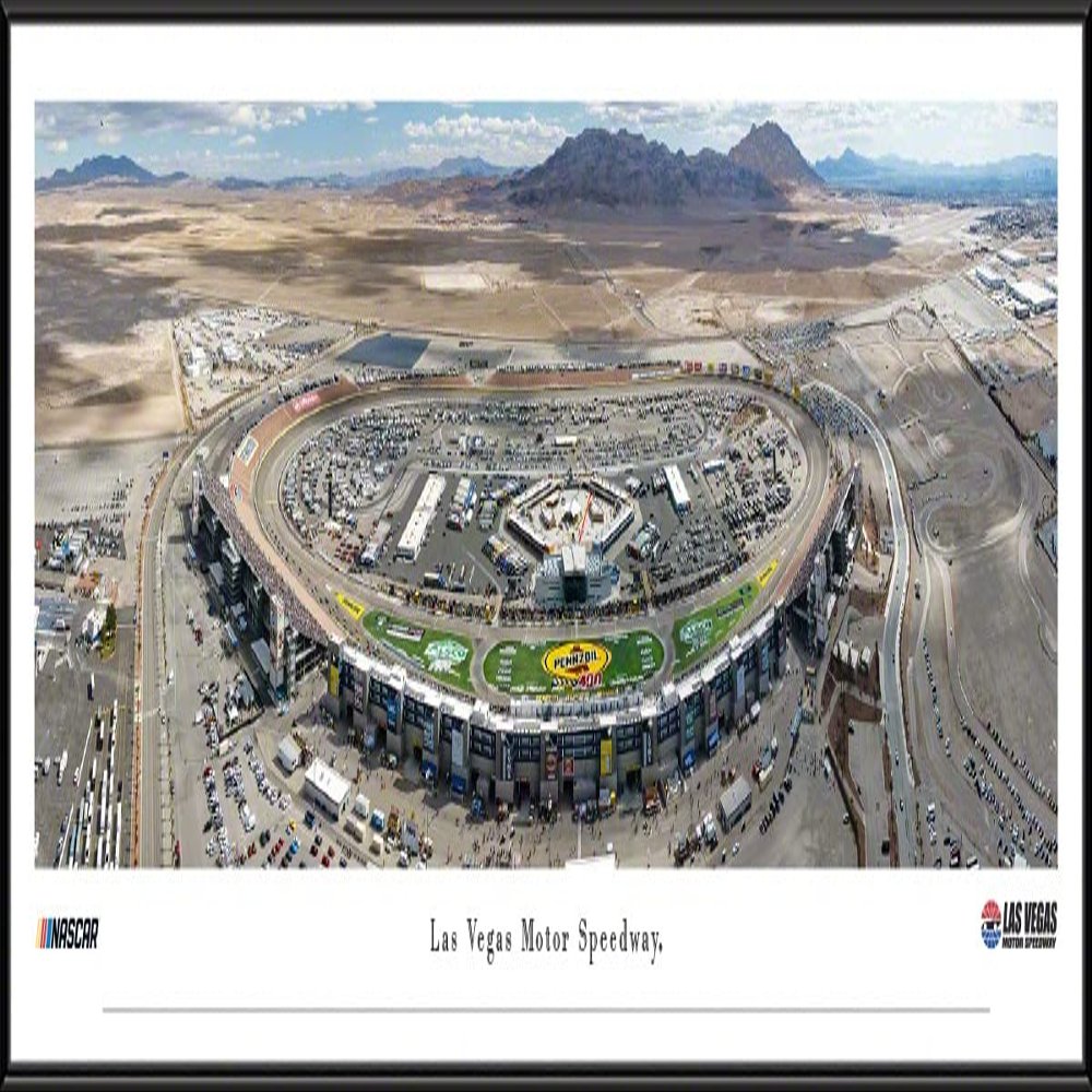 Las Vegas Motor Speedway - 40.25x13.75-inch Standard Framed Print by Blakeway Panoramas
