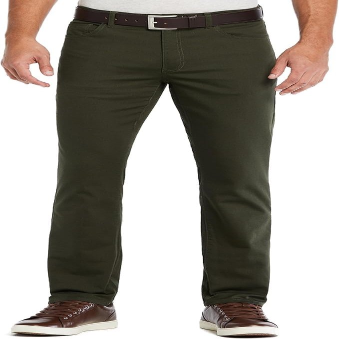 Savane Men's Anywhere Straight 5 Pocket Five Pant , Forest Night, 38W x 30L