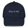 Class of 2022 hat, Embroidered Graduation hat, Graduation 2022 hat, Unisex hat, Graduation Gift for him or her. Navy view 1