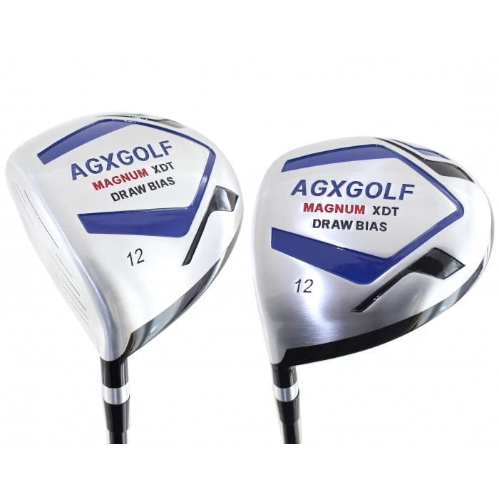 AGXGOLF Men's Left Hand Senior Flex 2X-Tall 47.5" Length (+2 inch) 460cc Draw Bias 12.0 Degree Oversize Driver: Magnum 75g Graphite Shaft; USA Built
