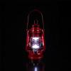 Alpine Corporation 10" H Indoor/Outdoor Metal and Glass Hurricane Lantern with Dimmable LED Lights, Red view 2