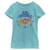Disney Girl's Kim Possible Cheerleader Kim Est. 2002 T-Shirt - Tahiti Blue - X Large view 1