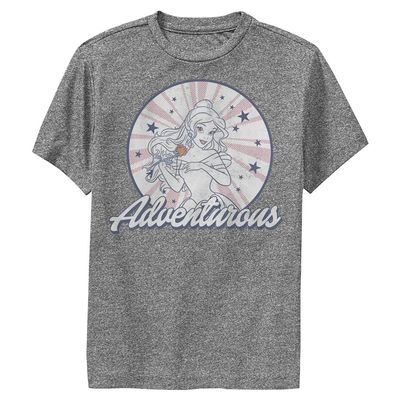Disney Boy's Belle Americana T-Shirt, Charcoal Heather, Large