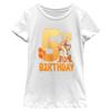 Disney girls Disney Winnie the Pooh 5th Bday Tigger Short Sleeve Tee T Shirt, White, X-Small US view 1