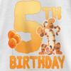 Disney girls Disney Winnie the Pooh 5th Bday Tigger Short Sleeve Tee T Shirt, White, X-Small US view 2
