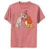 Disney Kid's Puppy Love T-Shirt, Red Heather, Large view 1