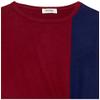 Speechless Girls' Long Sleeve Colorblock Tie Front Top, Black/Navy, Large view 2