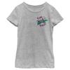 Disney girls Disney Princesses Meeko Free Spirit Short Sleeve Tee T Shirt, Athletic Heather, X-Small US view 1