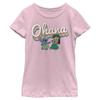 Disney girls Disney Lilo & Stitch Rainbow Ohana Short Sleeve Tee T Shirt, Light Pink, X-Small US view 1