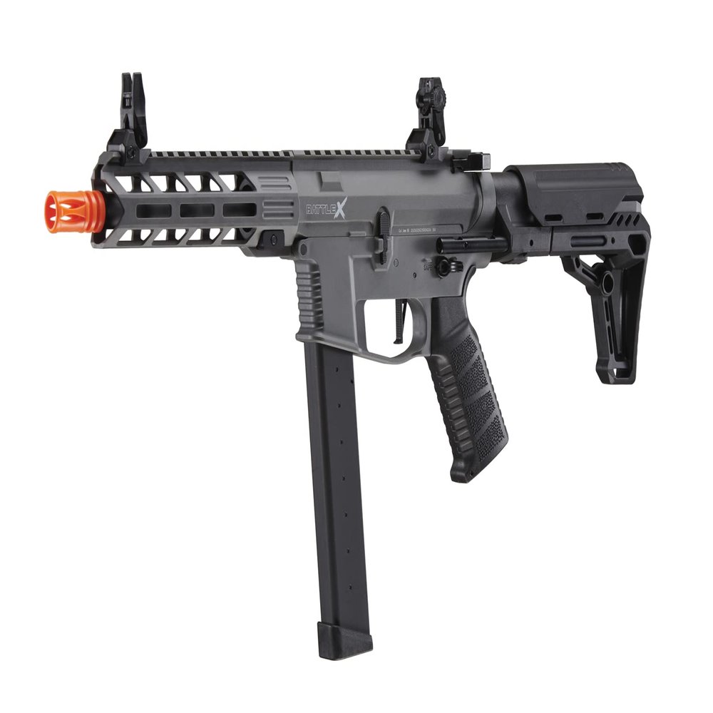 Lancer Tactical Gen 2 New 9mm Battle X CQB Lightweight Carbine AEG Color Gray