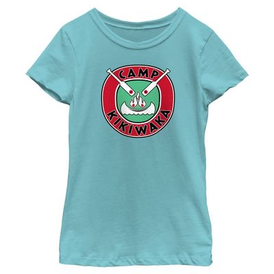 Disney Girl's Camp Kikiwaka T-Shirt, Tahiti Blue, Small