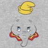 Disney Dumbo Dumbo Big Face Girls Short Sleeve Tee Shirt Athletic Heather view 2