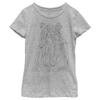 Disney Girl's Princess Group T-Shirt, Athletic Heather, X-Small view 1