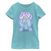 Disney girls Disney Frozen Elsa Gig Short Sleeve Tee T Shirt, Tahiti Blue, Small US view 1