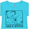 Disney Girl's Lilo and Stitch Snap T-Shirt, Tahi Blue, Medium view 2
