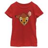 Disney Bambi Bambi Big Face Girls Short Sleeve Tee Shirt Red view 1