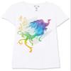 Disney girls Disney Mulan Watercolor Phoenix Short Sleeve Tee T Shirt, White, X-Small US view 1