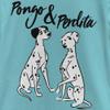 Girl's One Hundred and One Dalmatians Pongo and Perdita T-Shirt - Tahiti Blue - Small view 2