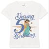 Disney Girl's Jasmine Fifth Birthday T-Shirt, White, Small view 1