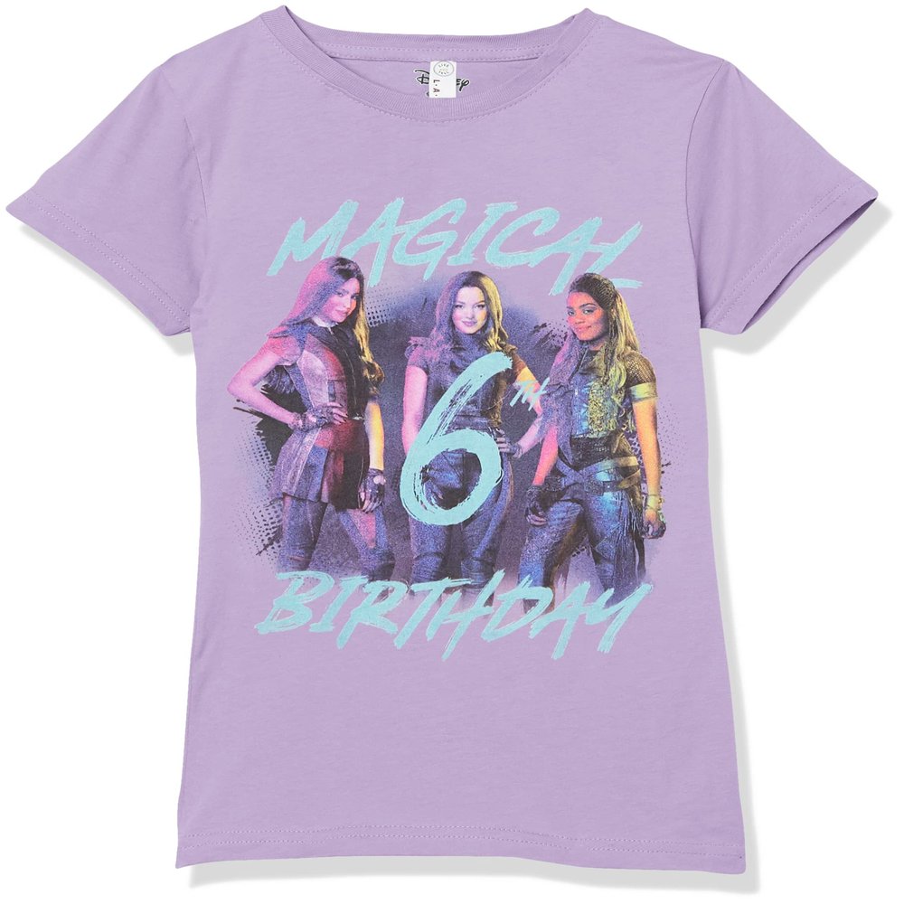 Disney Girl's Magical 6Th Birthday T-Shirt, Pur Berry, X-Large