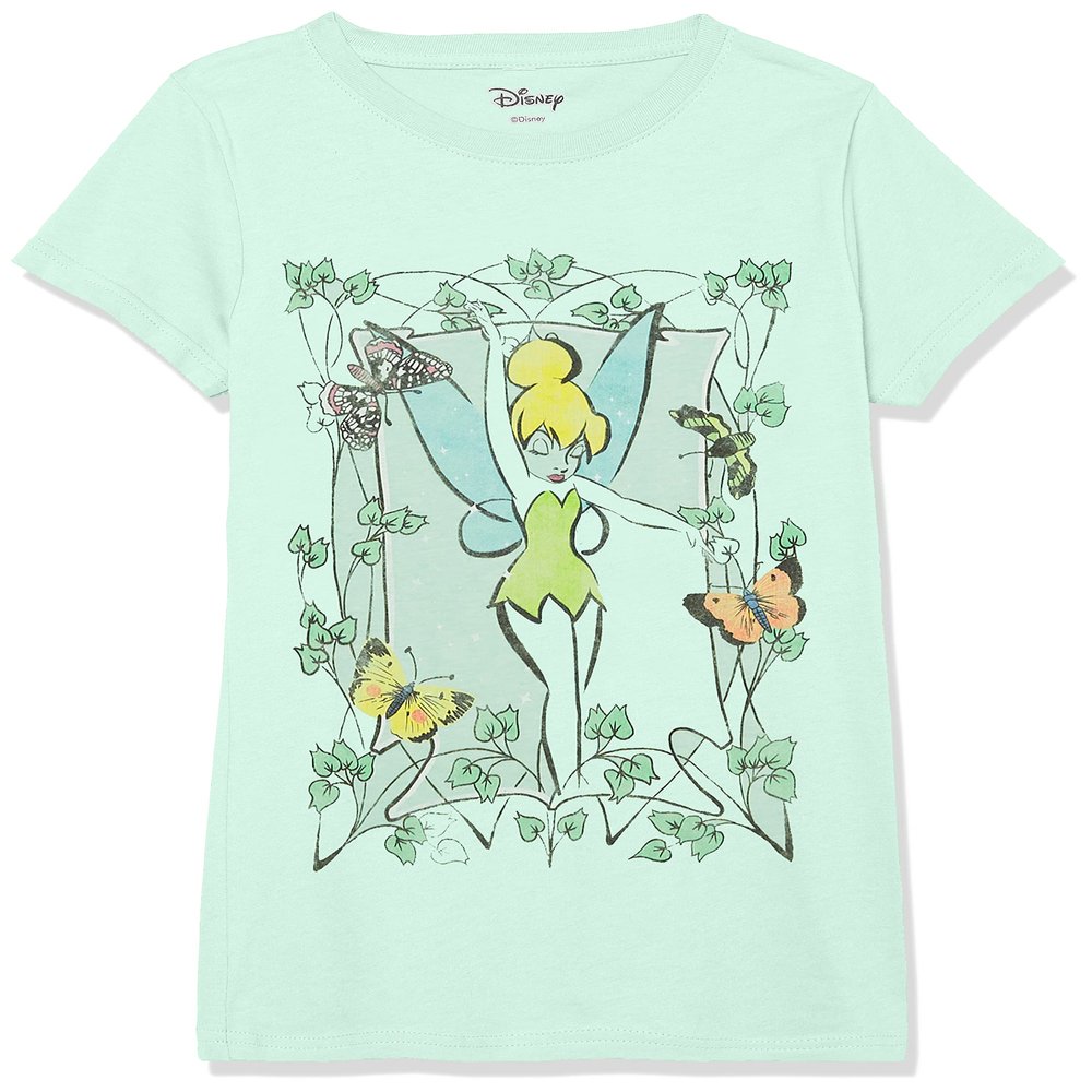 Disney Girl's Tinker Bell T-Shirt, Mint, Small