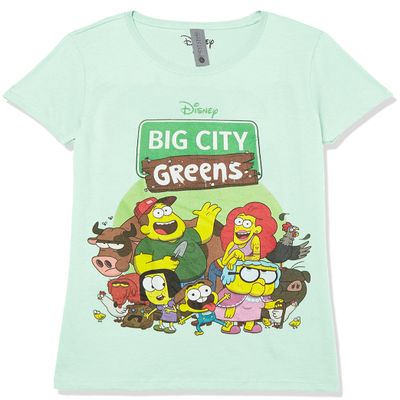 Disney girls Disney Big City Greens Group Shot Short Sleeve Tee T Shirt, Mint, X-Small US