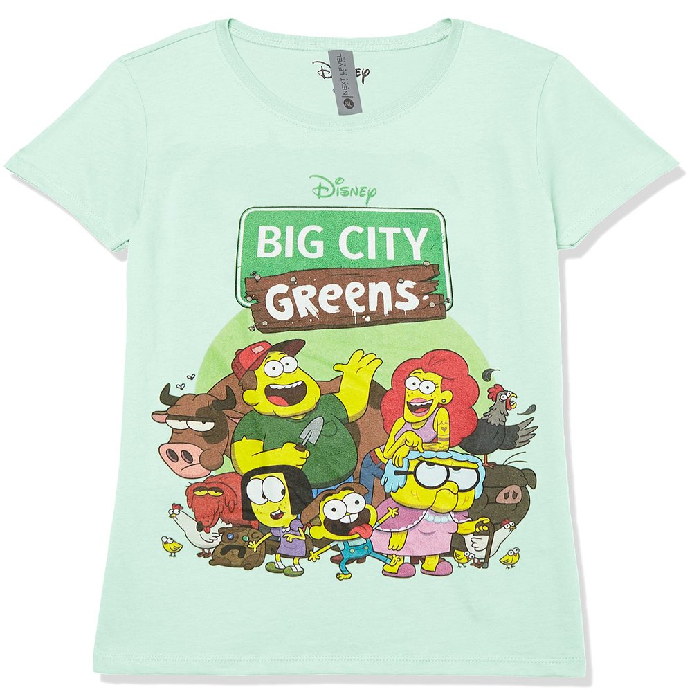 Disney girls Disney Big City Greens Group Shot Short Sleeve Tee T Shirt, Mint, X-Small US
