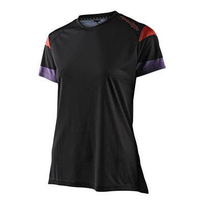 Troy Lee Designs Cycling MTB Bicycle Mountain Bike Jersey Shirt for Women, Lilium SS Jacquard (Black, Small)