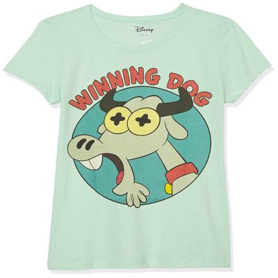 Disney Little Big City Greens Winning Dog Girls Short Sleeve Tee Shirt, Mint, Small