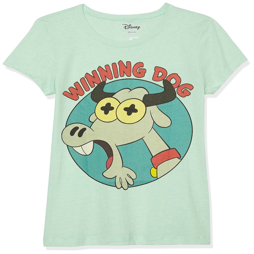 Disney Little Big City Greens Winning Dog Girls Short Sleeve Tee Shirt, Mint, Small