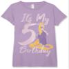 Disney Girl's Rapunzel 5Th Birthday T-Shirt, Pur Berry, Medium view 1