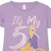 Disney Girl's Rapunzel 5Th Birthday T-Shirt, Pur Berry, Medium view 2