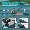 MYBOAT 11'6"34"6" Extra Wide Inflatable Paddle Board for Fishing, Stand Up Paddle Board, Sup Board with Fishing Rod Holder, Kayak Seat, 3 Removable Fins, Hand Pump, Strong Paddle, Camera Mount view 3