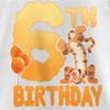 Disney Girl's 6TH Bday Tigger T-Shirt, White, Medium view 2
