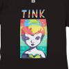 Disney girls Disney Tinkerbell Tink Color Block Short Sleeve Tee T Shirt, Black, X-Small US view 2