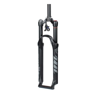 Jejy Mountain Bike 26/27.5/29 Inch Front Fork Rebound Adjustment, Shoulder Control Wire Control Black 1-1/8" Magnesium Alloy Bicycle Suspension Forks (Color : Straight Remote Lockout, Size : 29)