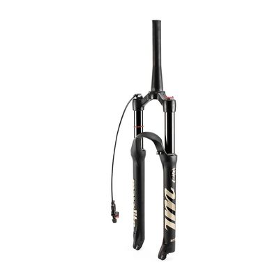 Jejy Magnesium Alloy Front Forks Bicycle 26/27.5/29 Inch, Disc Brake 1-1/8" Straight/Tapered Tube Suspension Forks Mountain Bike (Color : Tapered Remote Lockout, Size : 29)