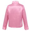 Agoky Kids Boys Glittery Sequined Shirt Vest Jacket Shiny Waistcoat for Prom Dance Stage Performance Pink Shirt 8-10 view 2