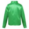 Agoky Kids Boys Glittery Sequined Shirt Vest Jacket Shiny Waistcoat for Prom Dance Stage Performance Green Shirt 4-5 view 2