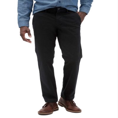 GAP Mens Essential Slim Fit Khakis, True Black, 33W x 30L US