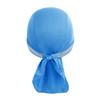 Breathable Cycling Skull Cap Sweat Wicking Beanie Cap Doo Dew Rags Anti-UV Bandana Head Wrap Under Helmet Liner (Blue with Reflective Stripe) view 3