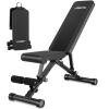 JOROTO Adjustable Weight Bench, Foldable Bench Press Bench of Home Gym Strength Training, Incline Decline Flat Utility Workout Bench with Wheels, Extended Backrest | Multiple Positions [MD35-700LBS] view 1