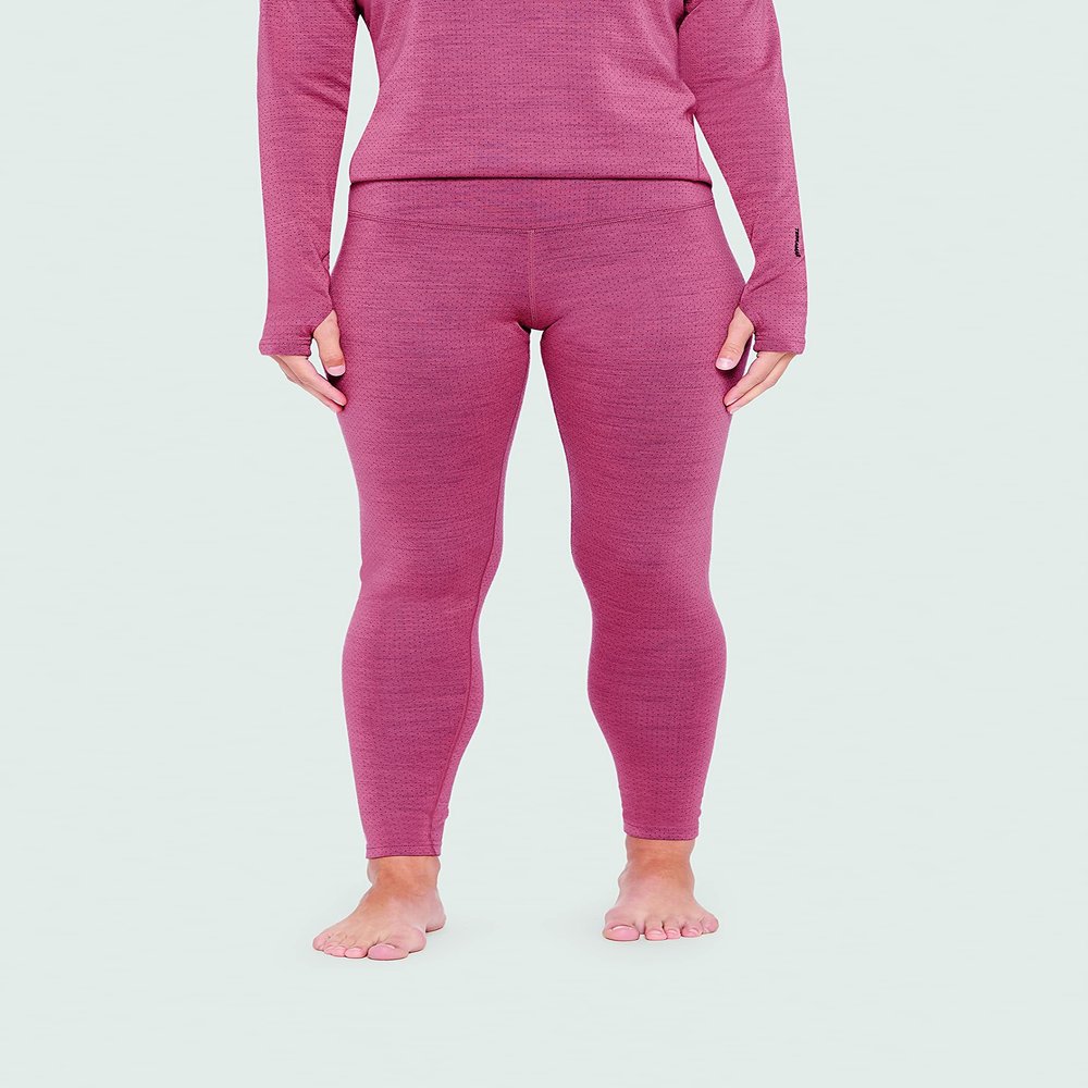 Terramar Women's Standard Ultra Merino Pants, Dusty Berry, X-Large