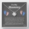 Mom Necklace, New Mommy Necklace, Gift From Mom To Be Baby Bump, New Mom, First Time Mom Pregnancy, Necklace Gift Box, Small Jewelry Gift Box, Card Box, Birthday Gift Necklace, Mothers Day Gifts (Luxu view 1