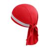 Breathable Cycling Skull Cap Sweat Wicking Beanie Cap Doo Dew Rags Anti-UV Bandana Head Wrap Under Helmet Liner (Red with Reflective Stripe) view 2