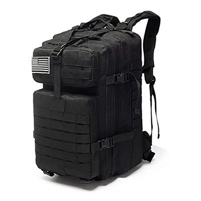 ND 50L 1000D Nylon Waterproof Trekking Fishing Hunting Bag Backpack Outdoor Military Rucksacks Tactical Sports Camping Hiking (Black (50L))