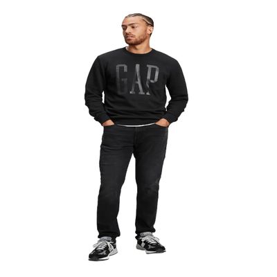 GAP Mens Straight Taper Fit Jeans, Washed Black, 34W x 30L US