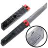 Folding Pocket Katana Damascus Samurai Japanese Carry Knife Carbon Fiber  Mod 2 view 1